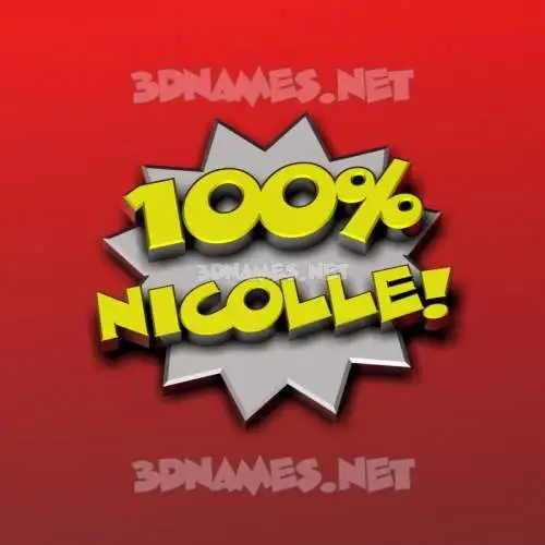 nicolle in 100 Percent style - 3D name wallpaper nicolle in 100 Percent style - 3D name wallpaper