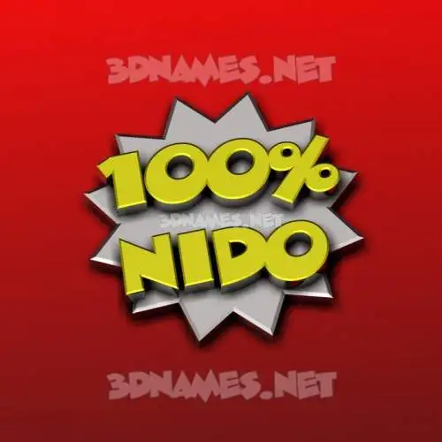 nido in 100 Percent style - 3D name wallpaper