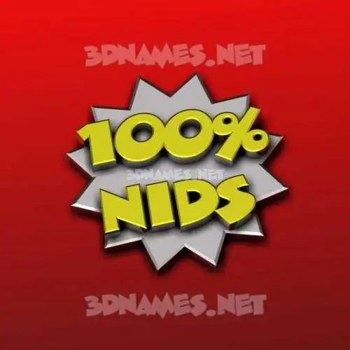 nids in 100 Percent style - 3D name wallpaper nids in 100 Percent style - 3D name wallpaper