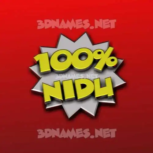nidu in 100 Percent style - 3D name wallpaper nidu in 100 Percent style - 3D name wallpaper