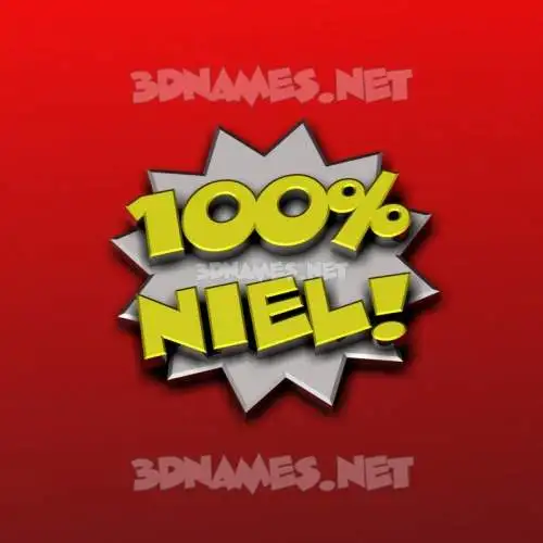 niel in 100 Percent style - 3D name wallpaper