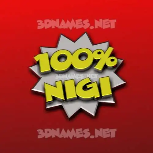 nigi in 100 Percent style - 3D name wallpaper nigi in 100 Percent style - 3D name wallpaper
