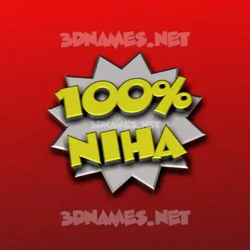 niha in 100 Percent style - 3D name wallpaper niha in 100 Percent style - 3D name wallpaper