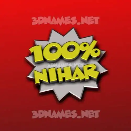 nihar in 100 Percent style - 3D name wallpaper nihar in 100 Percent style - 3D name wallpaper