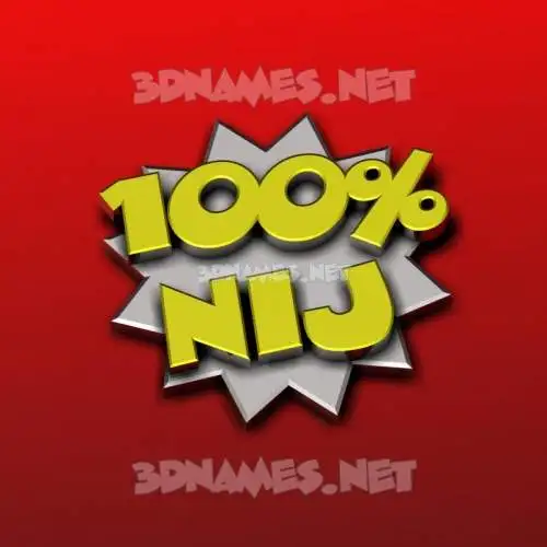 nij in 100 Percent style - 3D name wallpaper nij in 100 Percent style - 3D name wallpaper