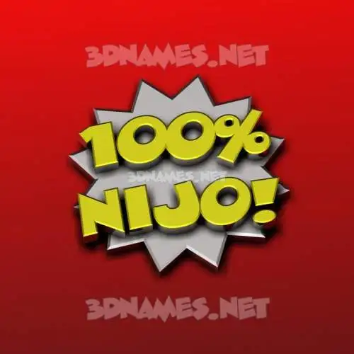 nijo in 100 Percent style - 3D name wallpaper nijo in 100 Percent style - 3D name wallpaper