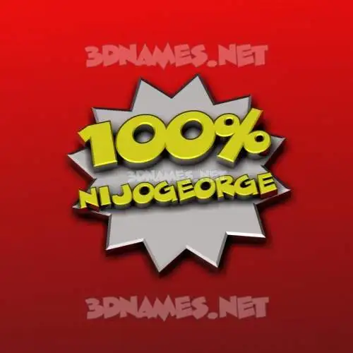 nijogeorge in 100 Percent style - 3D name wallpaper nijogeorge in 100 Percent style - 3D name wallpaper