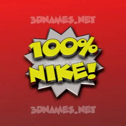 nike in 100 Percent style - 3D name wallpaper nike in 100 Percent style - 3D name wallpaper