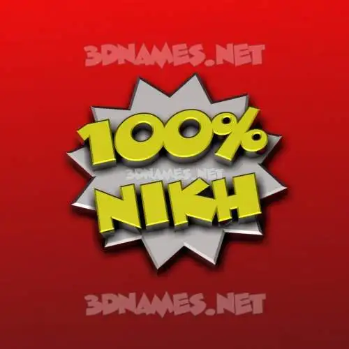 nikh in 100 Percent style - 3D name wallpaper nikh in 100 Percent style - 3D name wallpaper