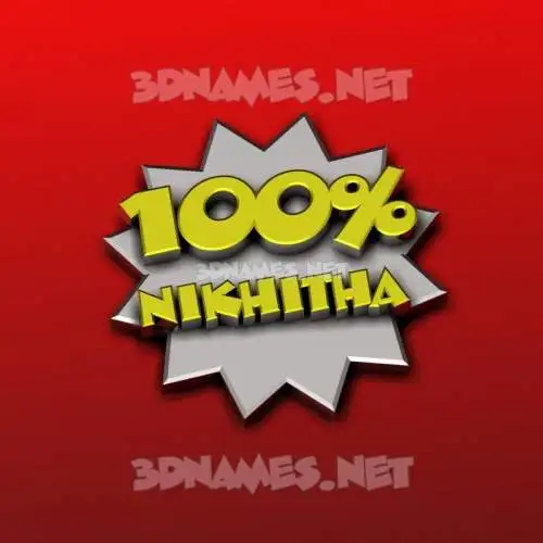 nikhitha in 100 Percent style - 3D name wallpaper nikhitha in 100 Percent style - 3D name wallpaper