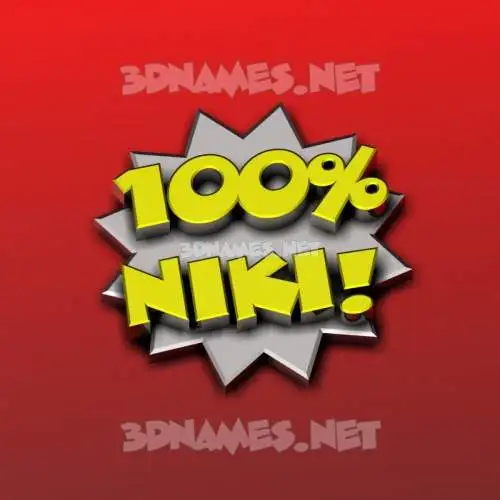 niki in 100 Percent style - 3D name wallpaper niki in 100 Percent style - 3D name wallpaper