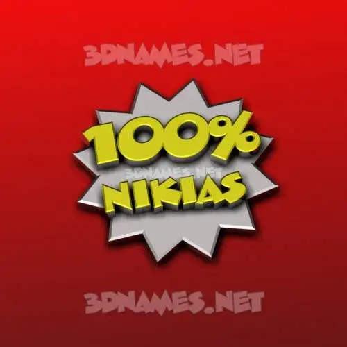 nikias in 100 Percent style - 3D name wallpaper nikias in 100 Percent style - 3D name wallpaper