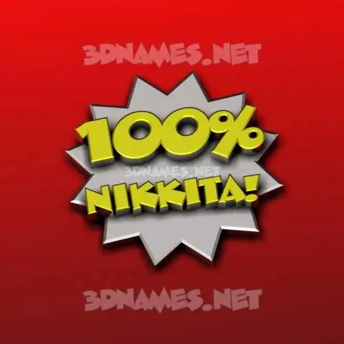 nikkita in 100 Percent style - 3D name wallpaper nikkita in 100 Percent style - 3D name wallpaper