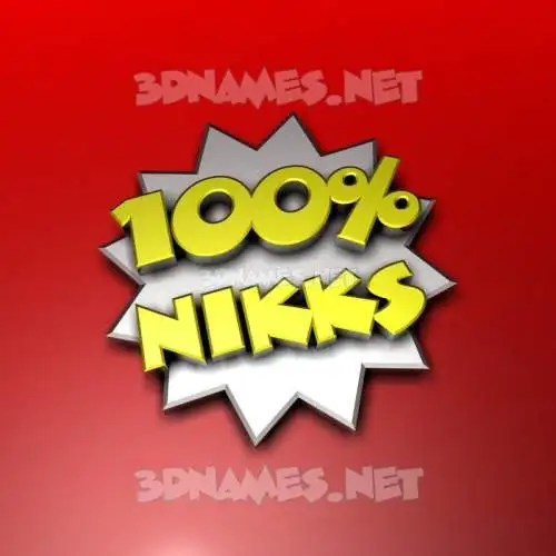 nikks in 100 Percent style - 3D name wallpaper nikks in 100 Percent style - 3D name wallpaper