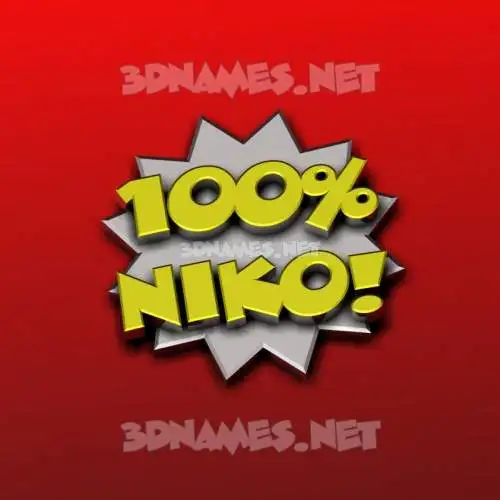 niko in 100 Percent style - 3D name wallpaper niko in 100 Percent style - 3D name wallpaper