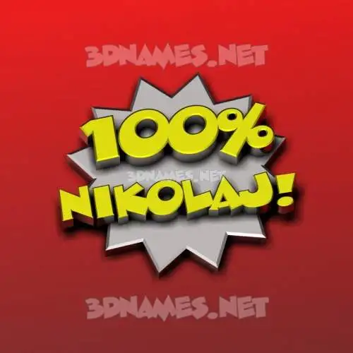 nikolaj in 100 Percent style - 3D name wallpaper nikolaj in 100 Percent style - 3D name wallpaper