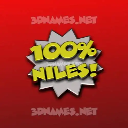 niles in 100 Percent style - 3D name wallpaper niles in 100 Percent style - 3D name wallpaper