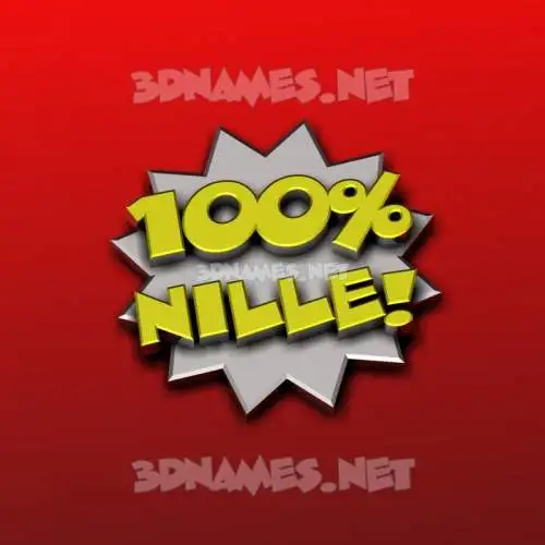 nille in 100 Percent style - 3D name wallpaper nille in 100 Percent style - 3D name wallpaper