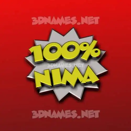 nima in 100 Percent style - 3D name wallpaper nima in 100 Percent style - 3D name wallpaper