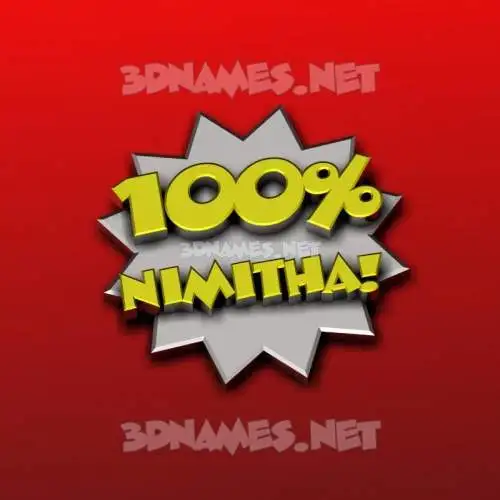nimitha in 100 Percent style - 3D name wallpaper