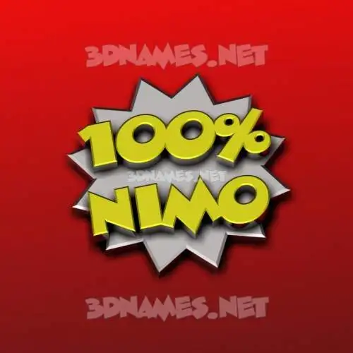 nimo in 100 Percent style - 3D name wallpaper nimo in 100 Percent style - 3D name wallpaper