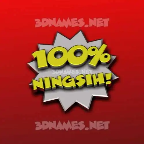 ningsih in 100 Percent style - 3D name wallpaper