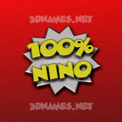 nino in 100 Percent style - 3D name wallpaper nino in 100 Percent style - 3D name wallpaper