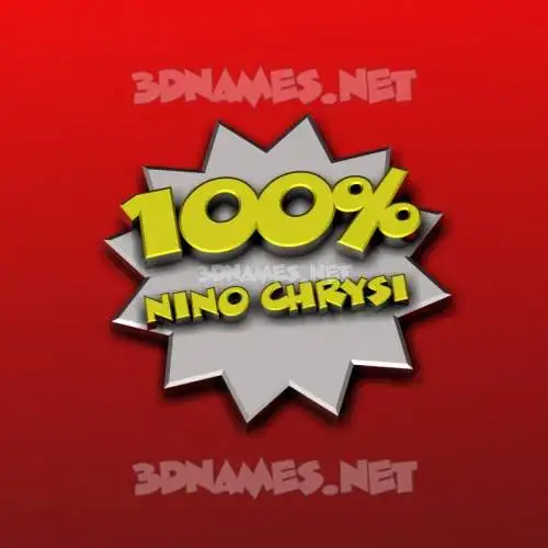 nino chrysi in 100 Percent style - 3D name wallpaper nino chrysi in 100 Percent style - 3D name wallpaper