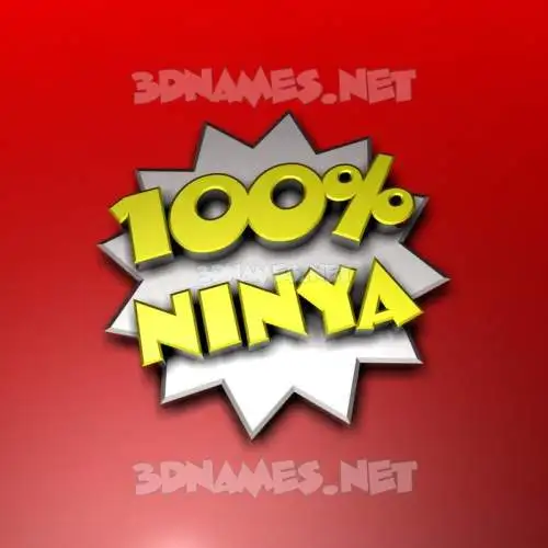 ninya in 100 Percent style - 3D name wallpaper