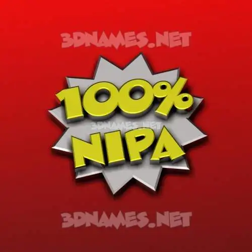 nipa in 100 Percent style - 3D name wallpaper