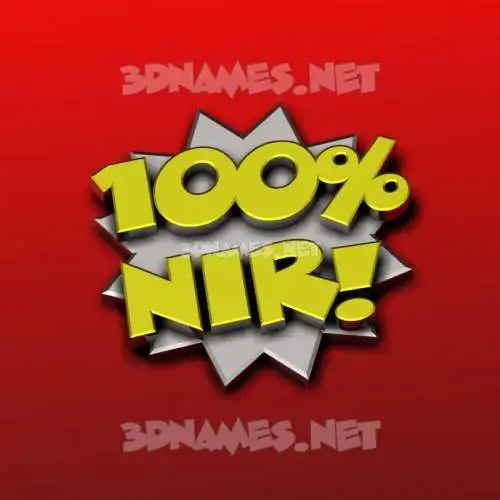 nir in 100 Percent style - 3D name wallpaper
