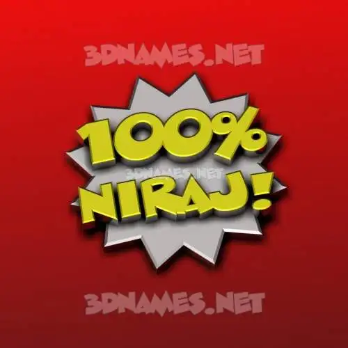niraj in 100 Percent style - 3D name wallpaper