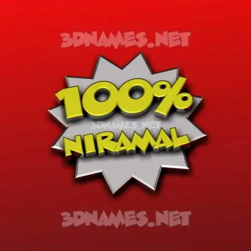 niramal in 100 Percent style - 3D name wallpaper