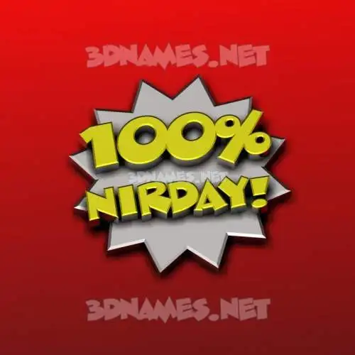 nirday in 100 Percent style - 3D name wallpaper