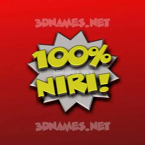 niri in 100 Percent style - 3D name wallpaper niri in 100 Percent style - 3D name wallpaper