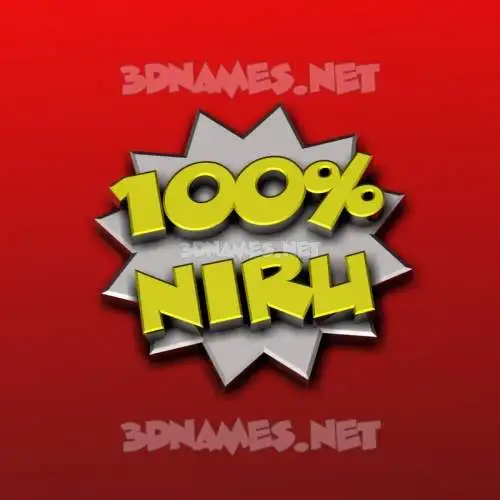 niru in 100 Percent style - 3D name wallpaper niru in 100 Percent style - 3D name wallpaper
