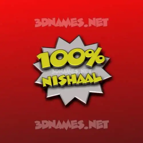 nishaal in 100 Percent style - 3D name wallpaper nishaal in 100 Percent style - 3D name wallpaper