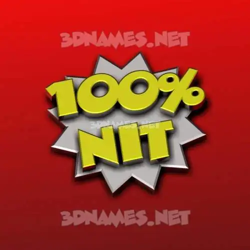 nit in 100 Percent style - 3D name wallpaper nit in 100 Percent style - 3D name wallpaper