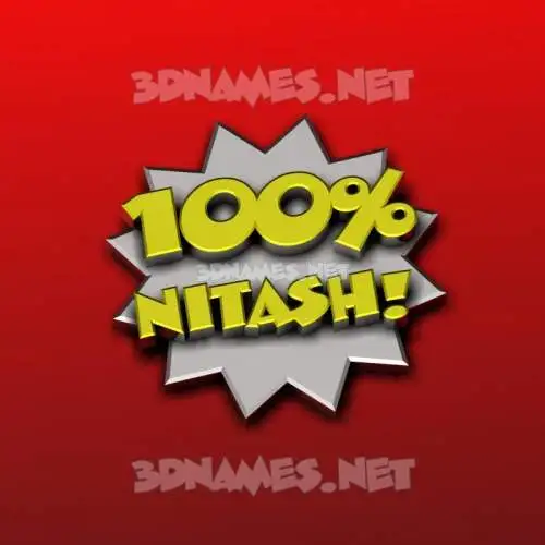 nitash in 100 Percent style - 3D name wallpaper nitash in 100 Percent style - 3D name wallpaper