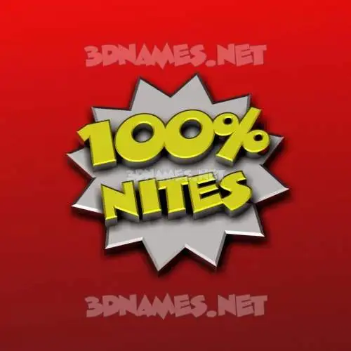 nites in 100 Percent style - 3D name wallpaper nites in 100 Percent style - 3D name wallpaper