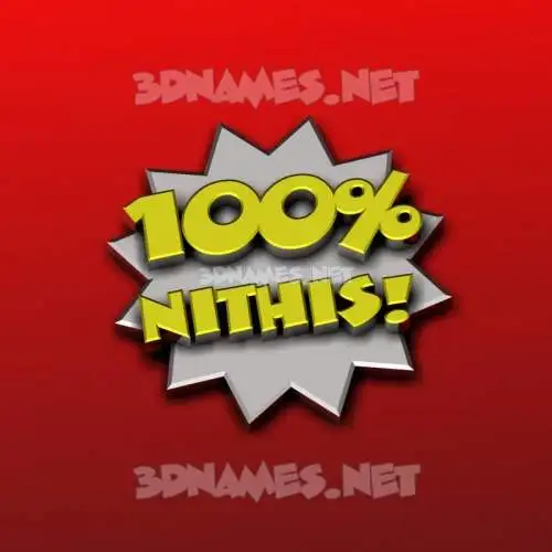 nithis in 100 Percent style - 3D name wallpaper