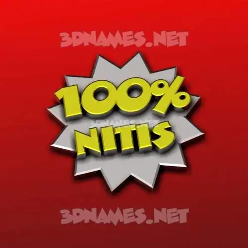 nitis in 100 Percent style - 3D name wallpaper nitis in 100 Percent style - 3D name wallpaper