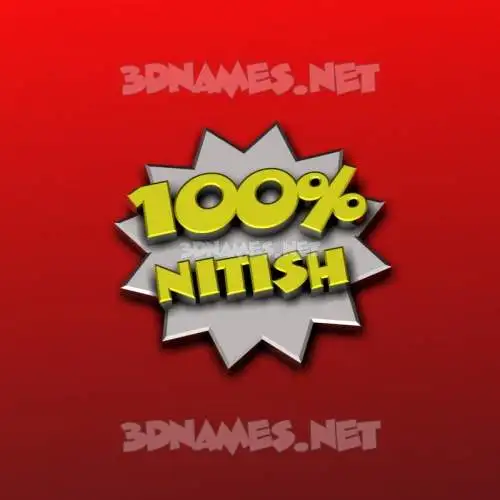 nitish in 100 Percent style - 3D name wallpaper