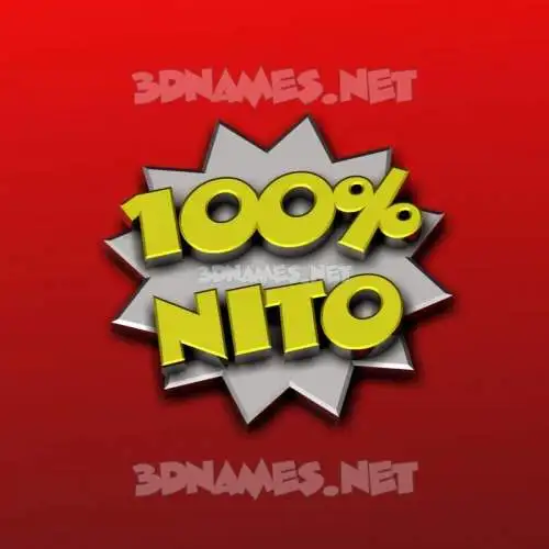 nito in 100 Percent style - 3D name wallpaper nito in 100 Percent style - 3D name wallpaper