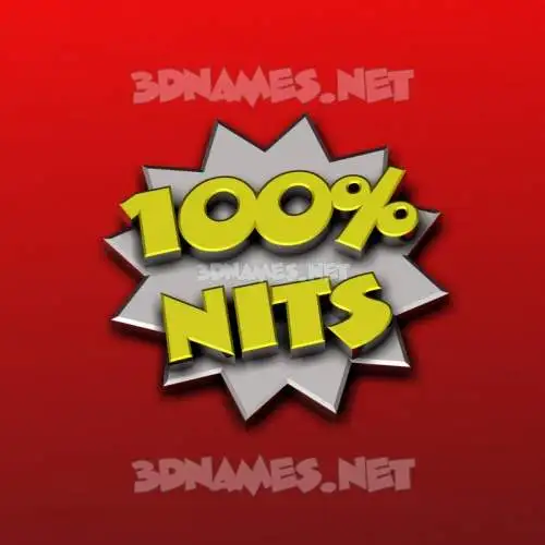 nits in 100 Percent style - 3D name wallpaper
