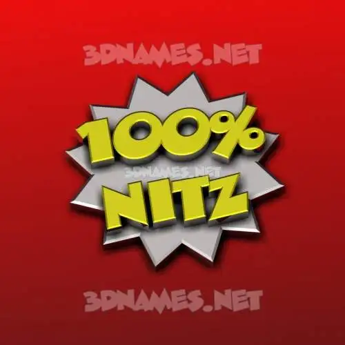 nitz in 100 Percent style - 3D name wallpaper nitz in 100 Percent style - 3D name wallpaper