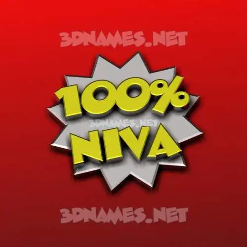 niva in 100 Percent style - 3D name wallpaper