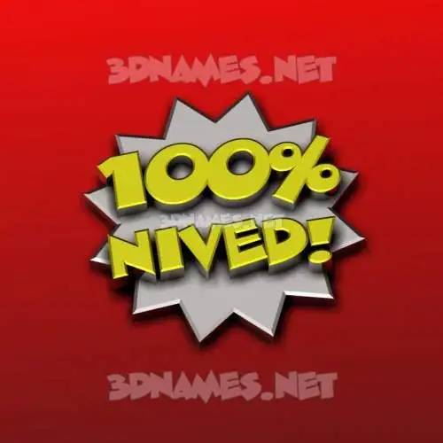 nived in 100 Percent style - 3D name wallpaper nived in 100 Percent style - 3D name wallpaper