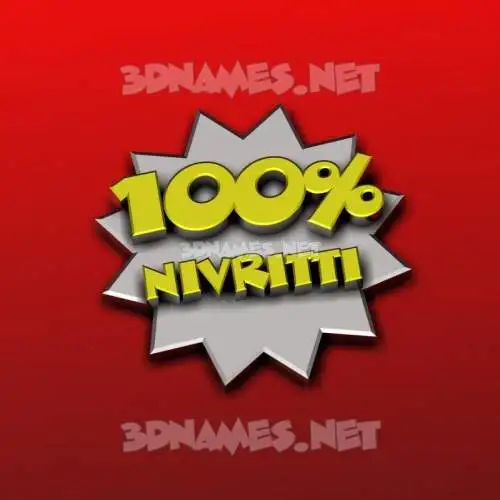 nivritti in 100 Percent style - 3D name wallpaper