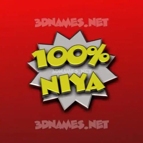 niya in 100 Percent style - 3D name wallpaper niya in 100 Percent style - 3D name wallpaper